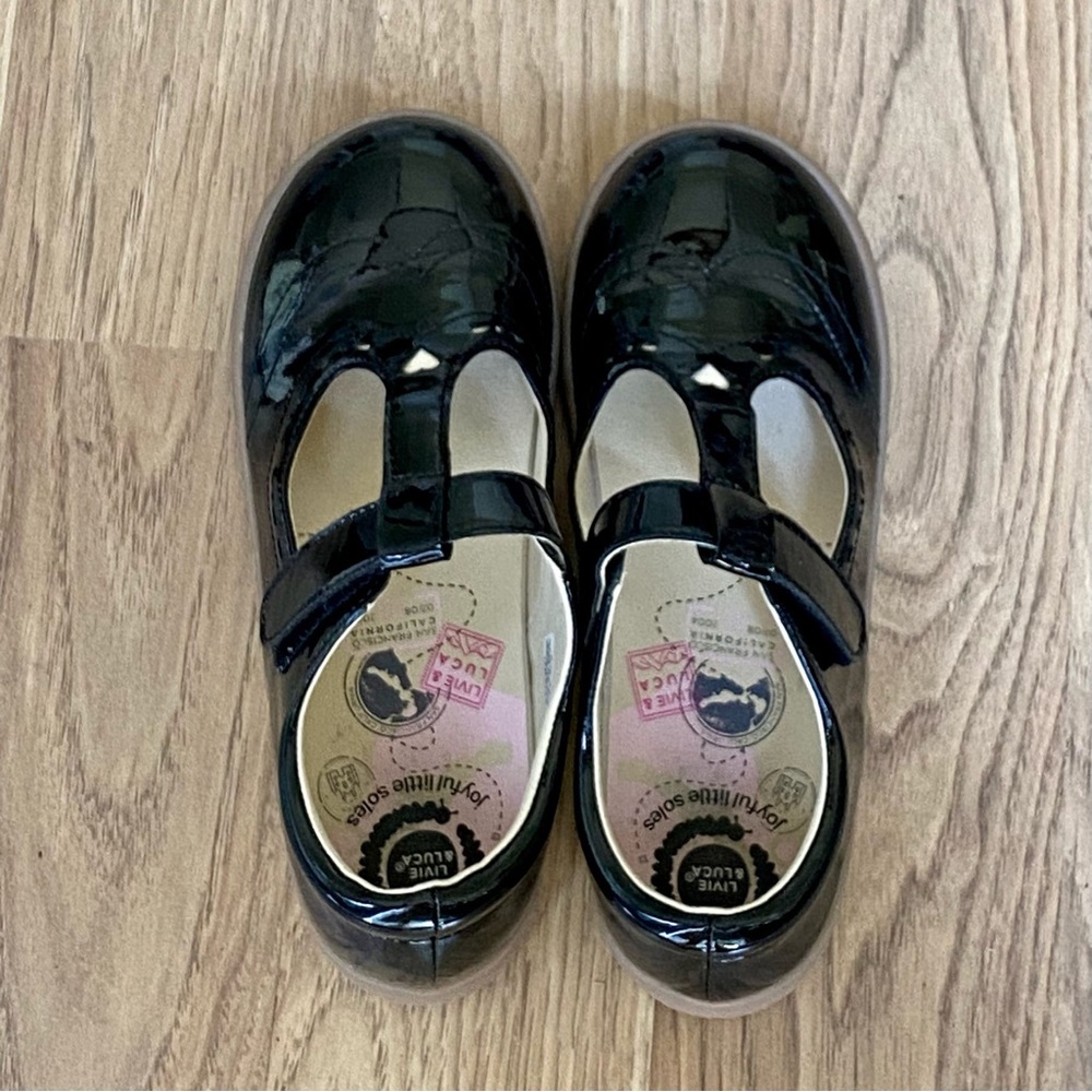 Livie & Luca Black Patent Mary Jane Kids Shoes